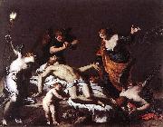 Alessandro Turchi The Lamentation over the Dead Christ oil painting